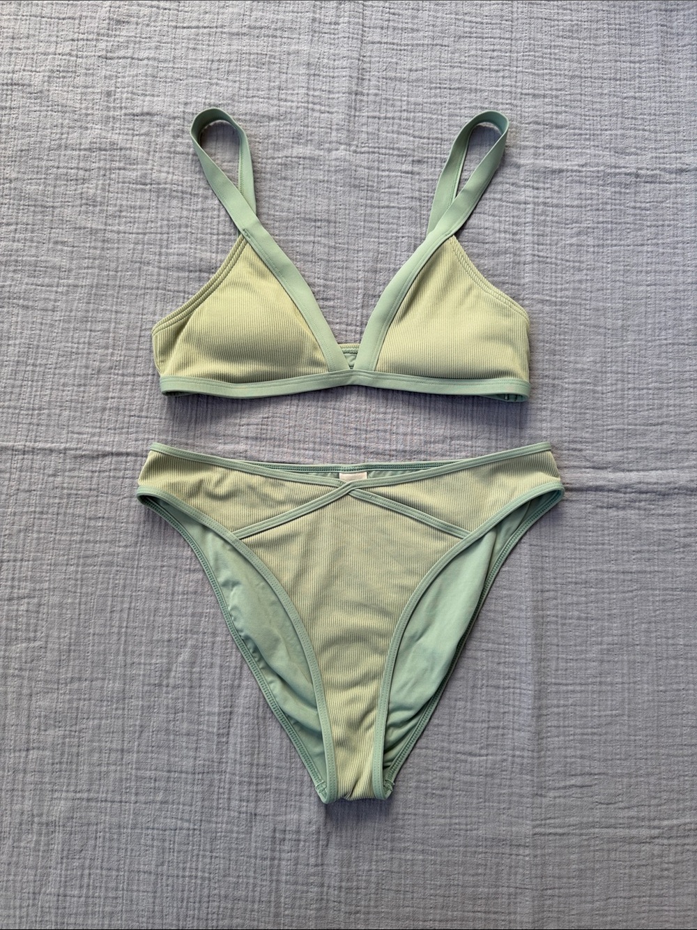 L*SPACE Ribbed High Waist Bikini